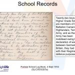 World War One - Portree log book