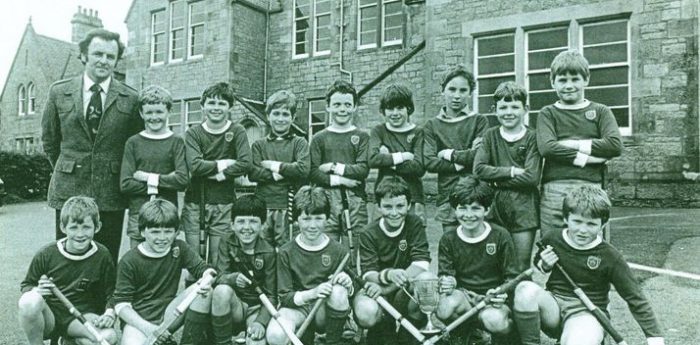 Fort William Higher Grade School shinty team 1980s. Lochaber Archive Centre GB3218/CI/L/5/3/138f