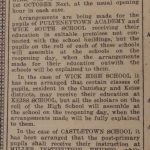 Week 56 reopening of schools (john ogroat journal 27.09.1940)