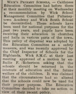 14 Aug JOG Wick Primary Schools