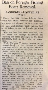 26 Feb JOG Wick Harbour Landings