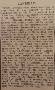 5 Feb JOG district news Canisbay Burns supper