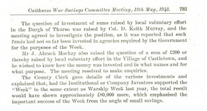 18 May County Council War Savings 2