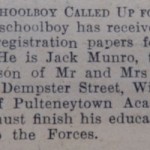 Week 86 25.04.1941 wick schoolboy called for service