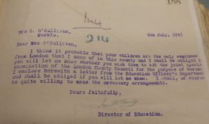 6 Jul Director of Education London evacuees