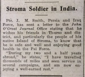 20 Aug JOG Stroma Soldier Letter