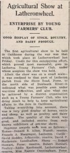 6 Aug JOG Agricultural Show