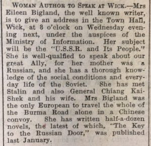 JOG Mrs Bigland Talk