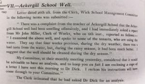 5 Nov Ed Cttee Ackergill School Well