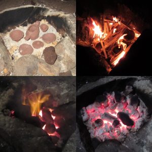 Different stages of the firing