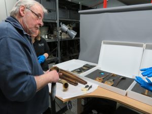 Showing Bill our collection and hearing his thoughts on the objects