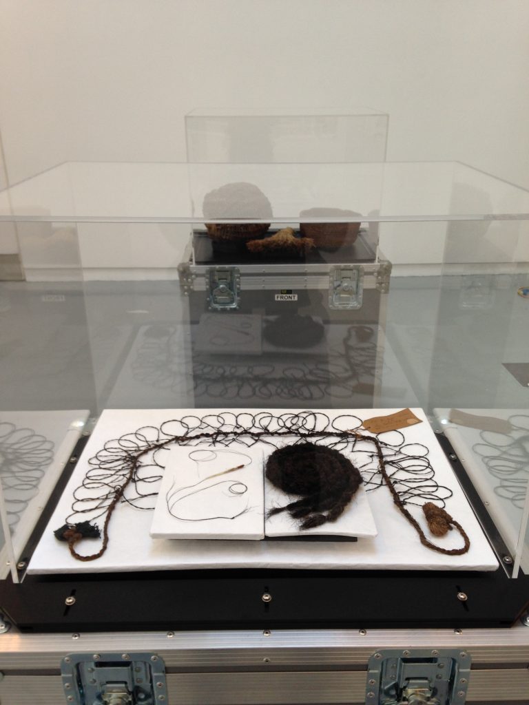 The snare on display at An Lanntair, for the Cuimhne/Memory exhibition