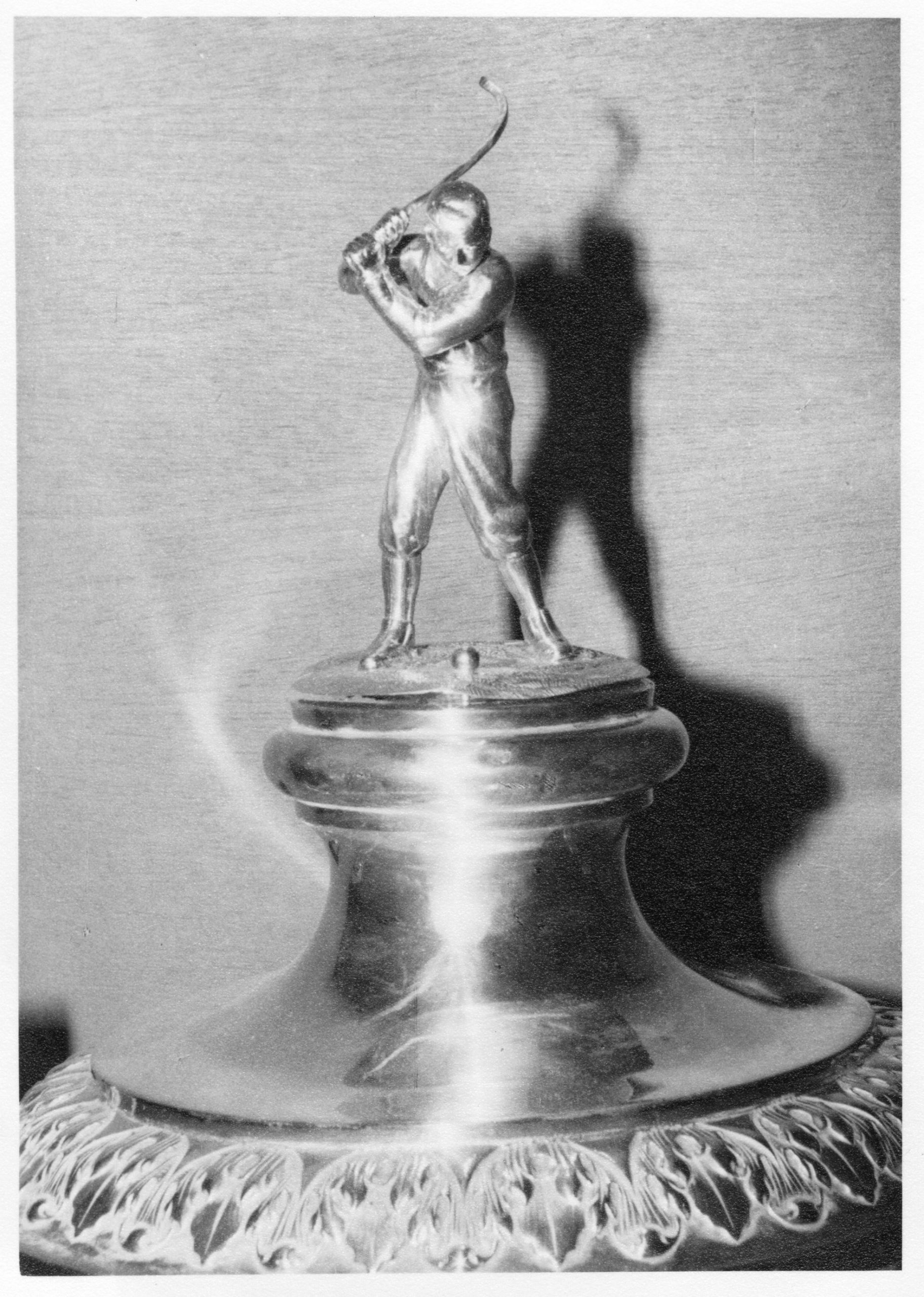 Detail of Camanachd Cup, figure modelled on John Dallas