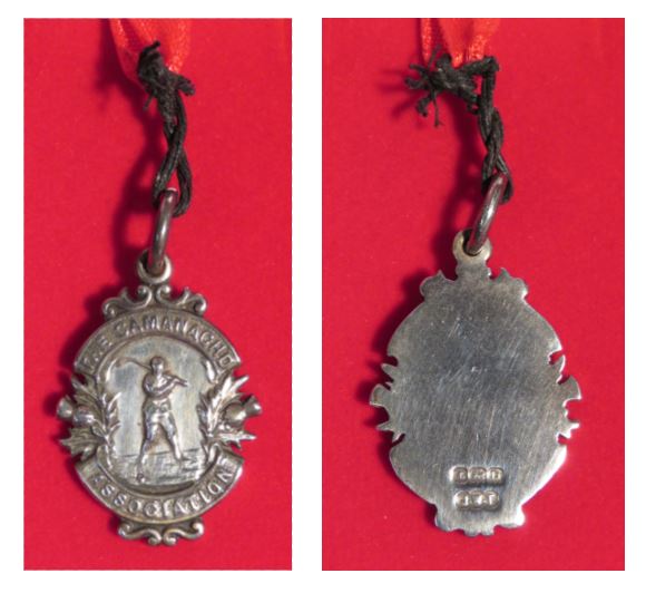 Runners-up medal, 1928, won by Boleskine Camanachd Club. Image credit: High Life Highland, Highland Folk Museum