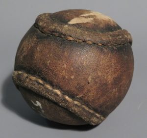 Ball used in 1914 cup final. Image credit: High Life Highland, Highland Folk Museum
