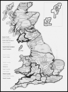 Historical counties and dialect regions of England, Scotland and Wales[16]