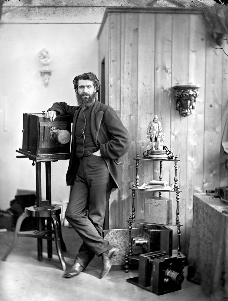 Alexander Johnston posed by camera in first studio 