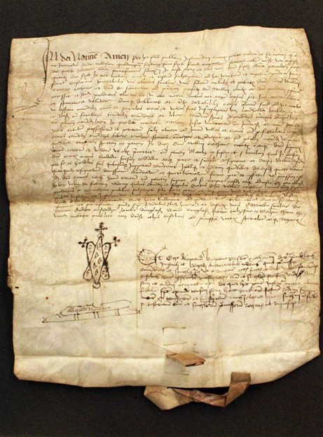 Charter of Resignation in favour of William Earl of Caithness and Lord of St Clare, of all the lands of Noss (Ref. WS/9/1)