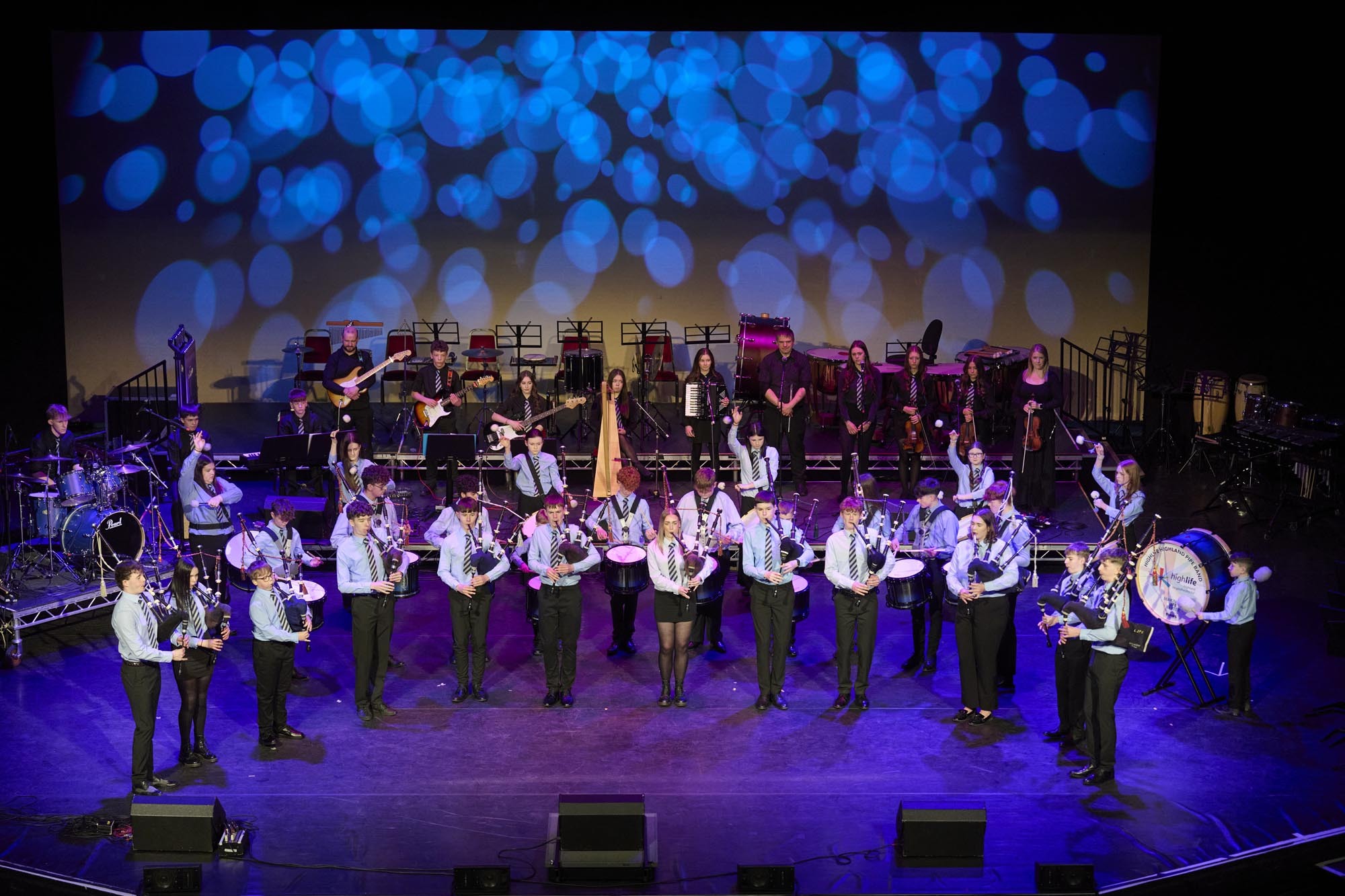 Beira and the High Life Highland Pipe Band