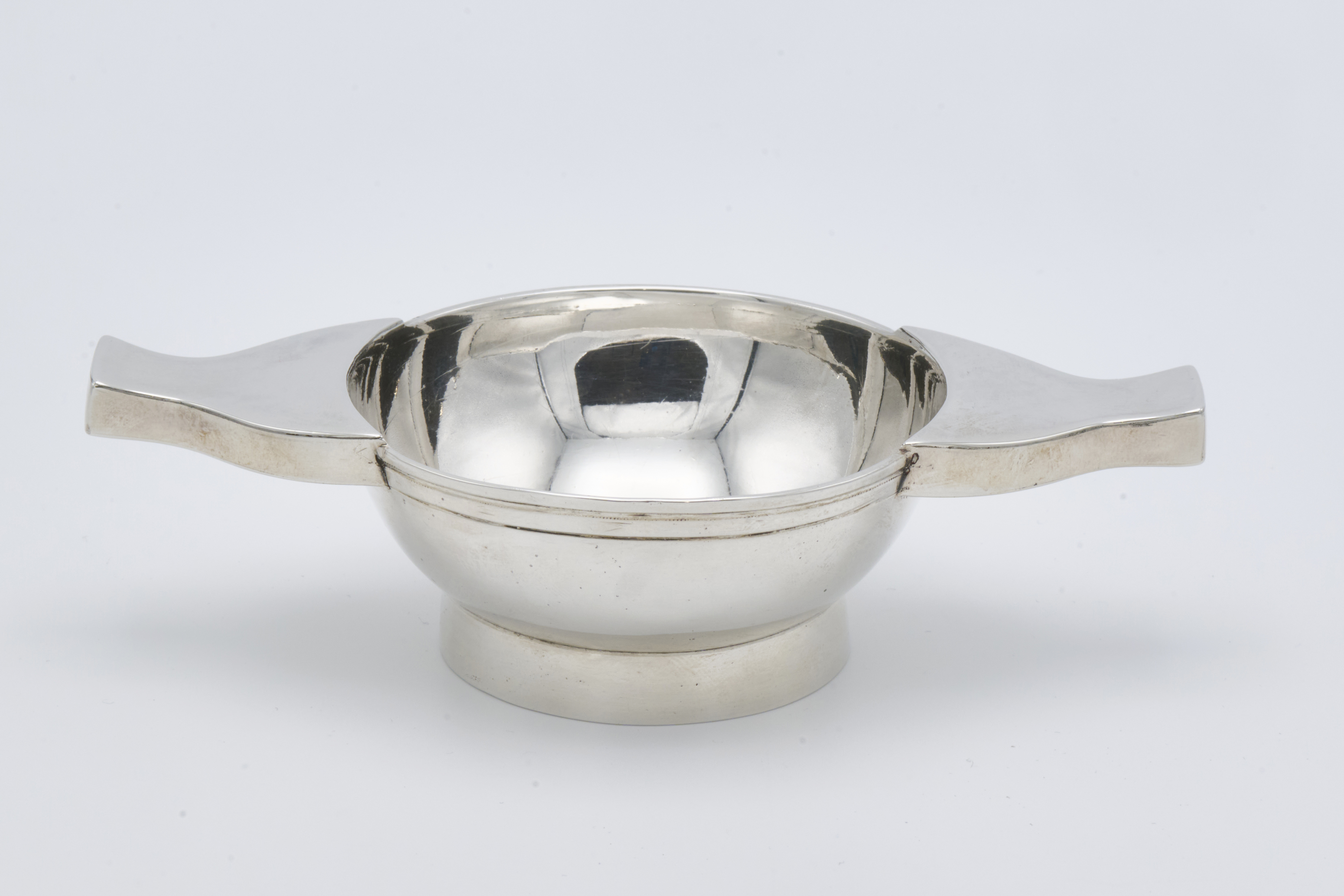 Traditional silver quaich made by Charles Jameson and Robert Naughten, Inverness, c.1813.  Photo by Ewen Weatherspoon.