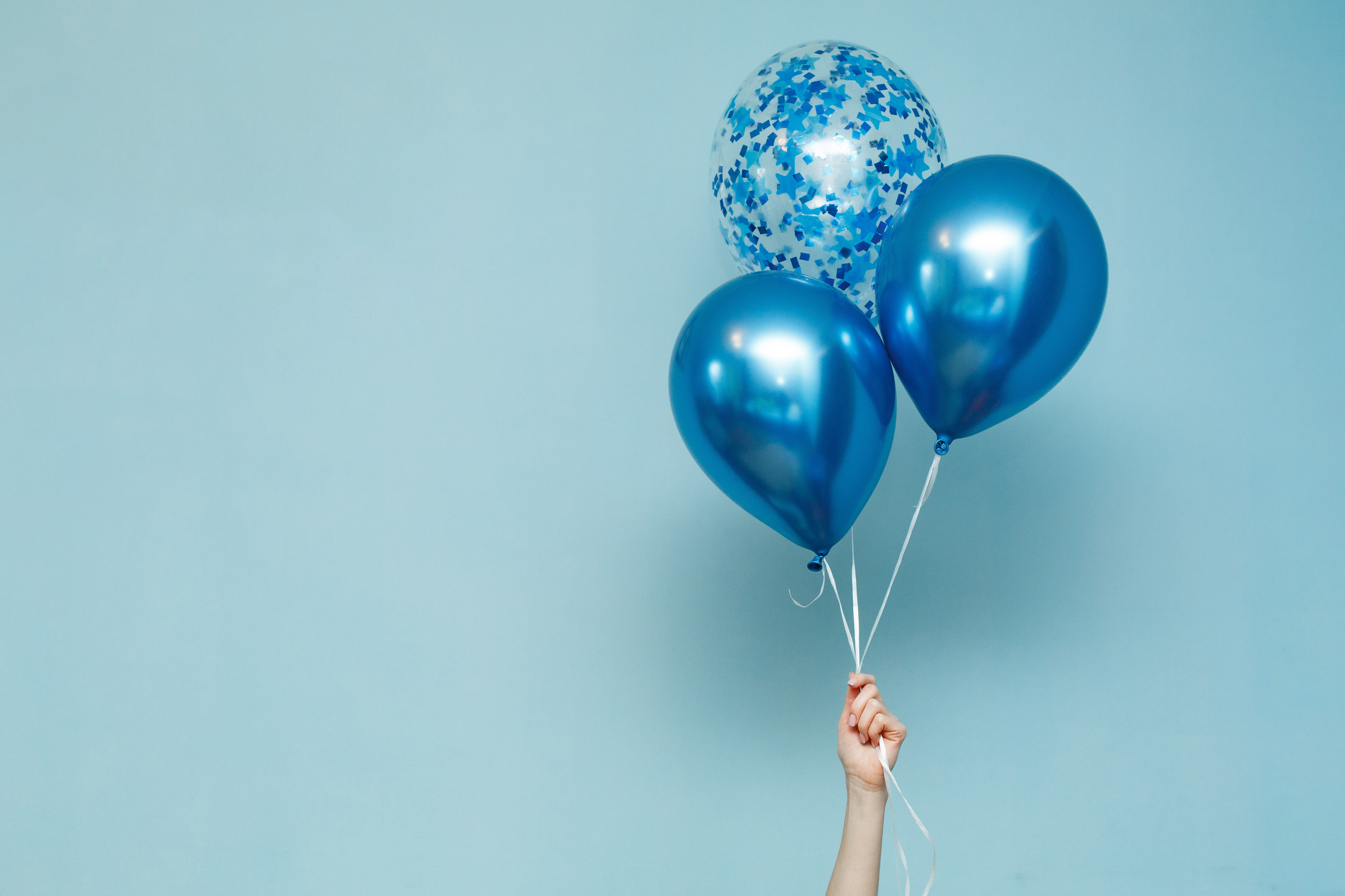 Blue party balloons