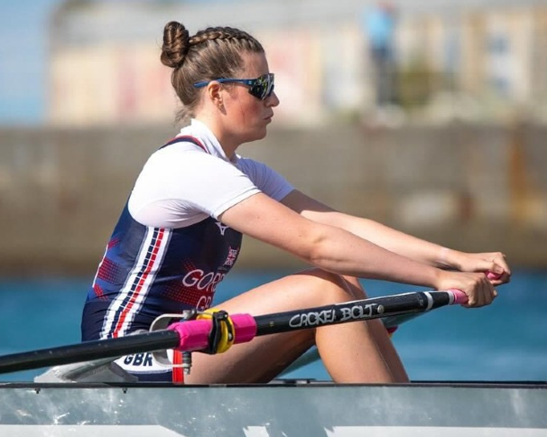 Rower competing in a race