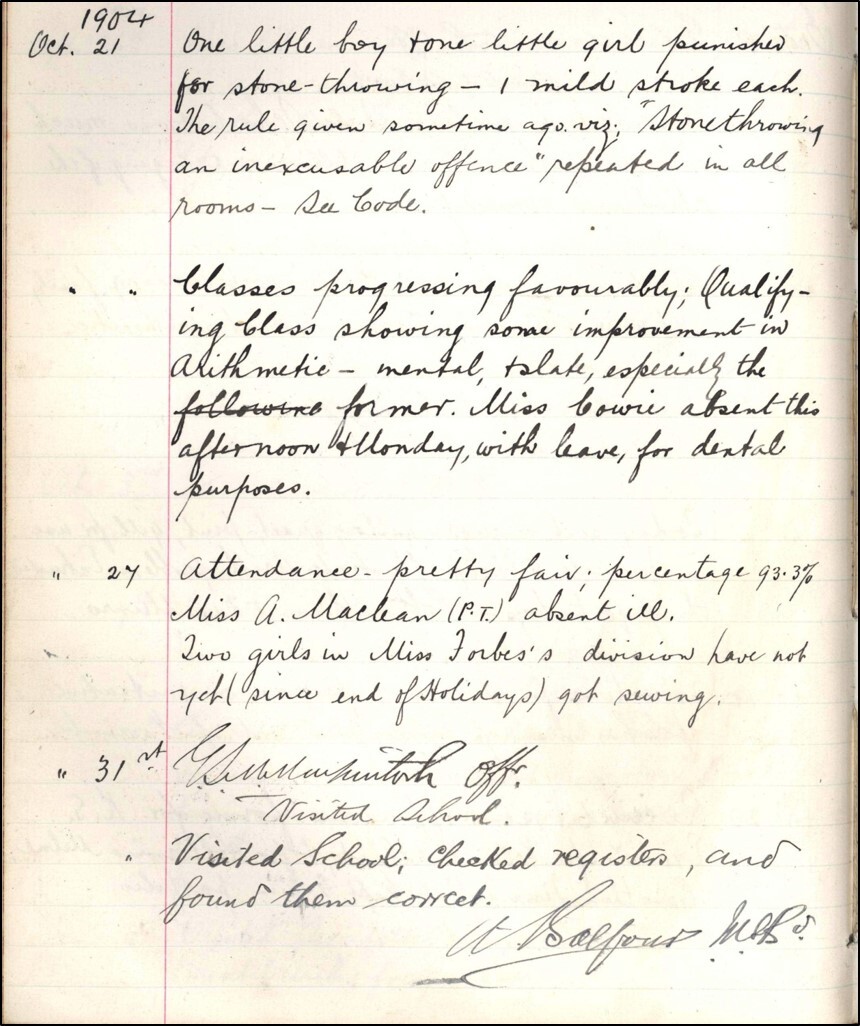 A page of a book with handwritten entries in weekly instalments