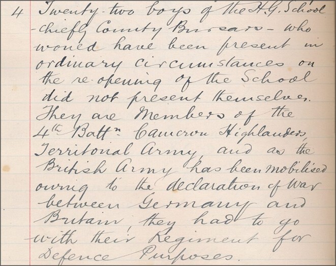 A handwritten paragraph from a book.  The page is pale brown and the the handwriting in faded black ink