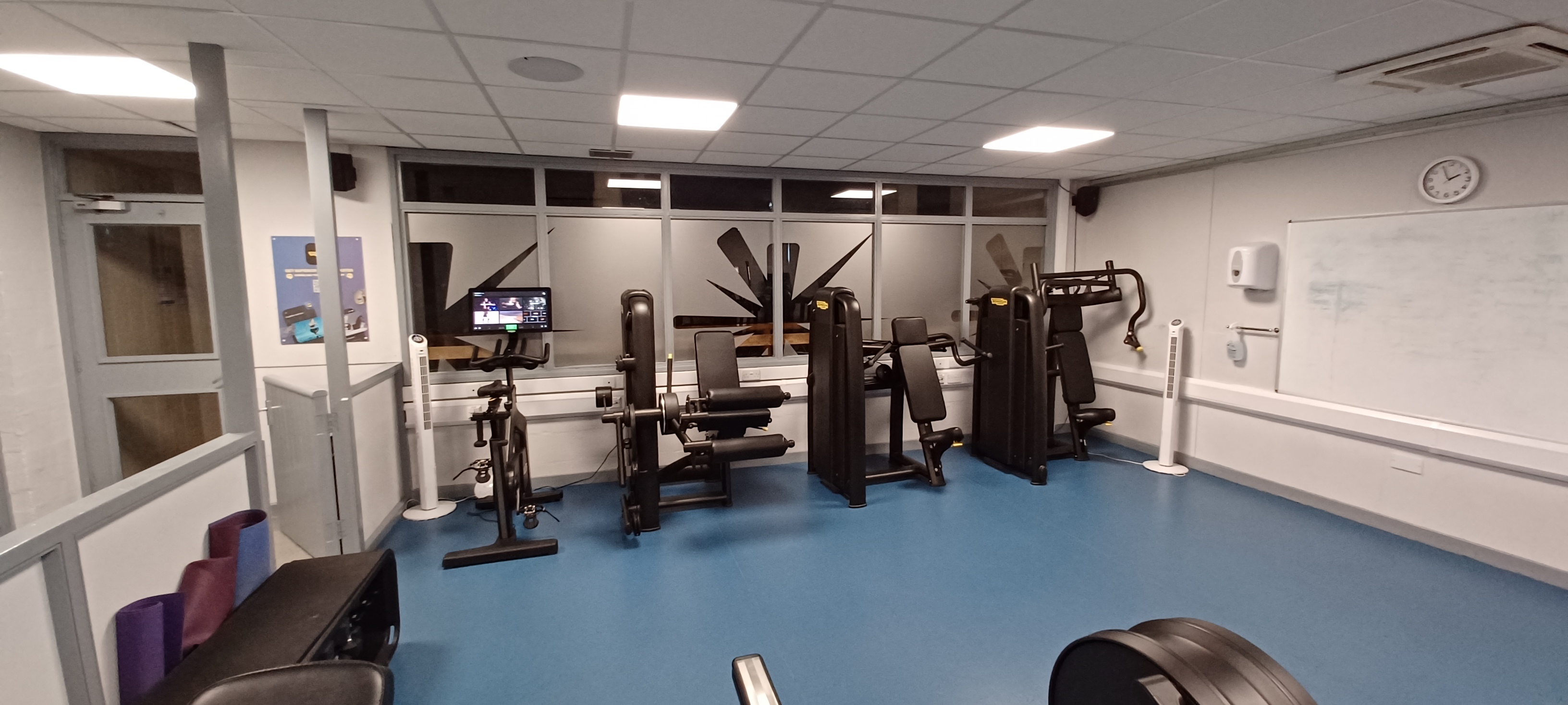 Spacious gym equipped with various equipment
