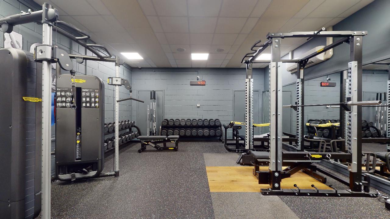 Gym room with fitness equipment