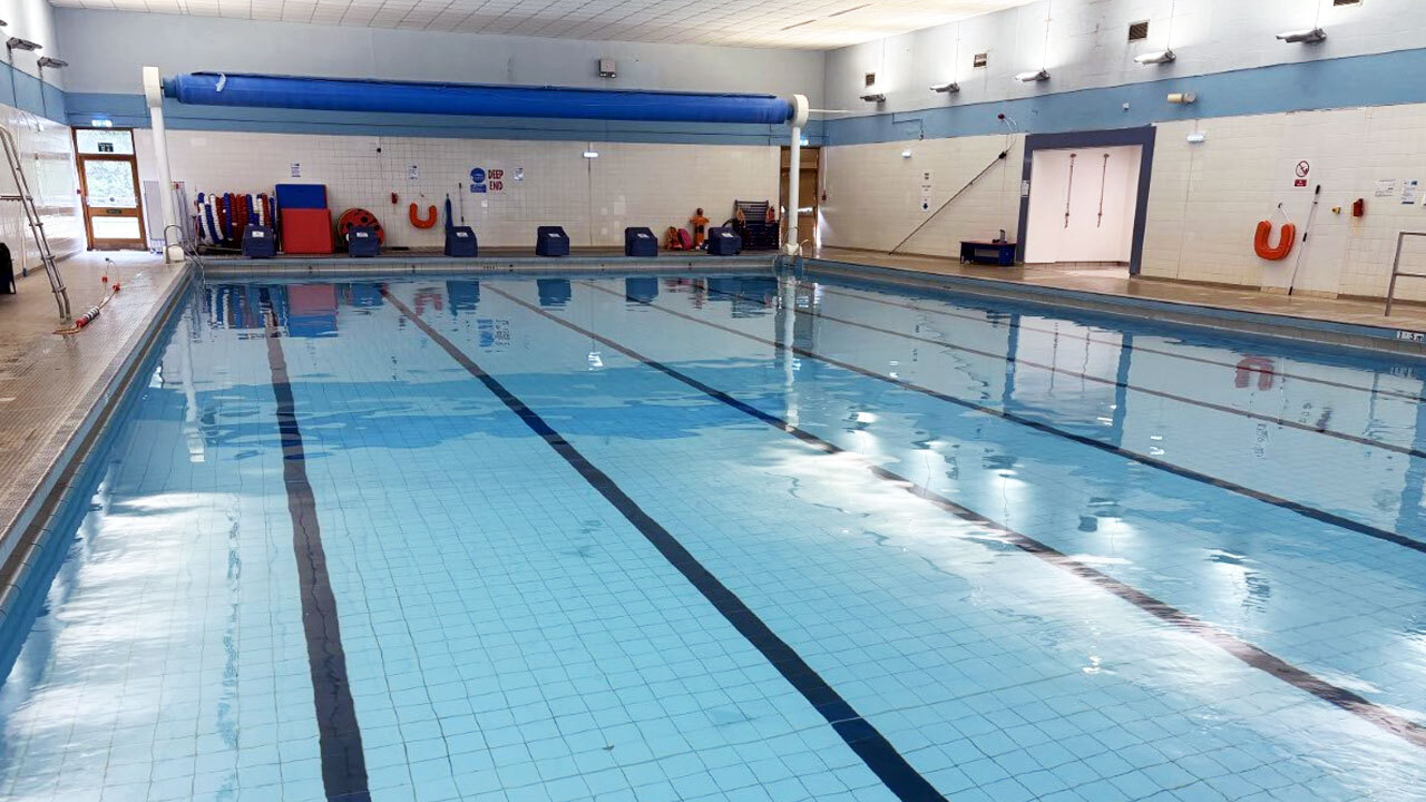 Swimming pool featuring swim lanes