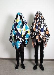 Catherine MacGruer Maria and Dot Blankets on Models
