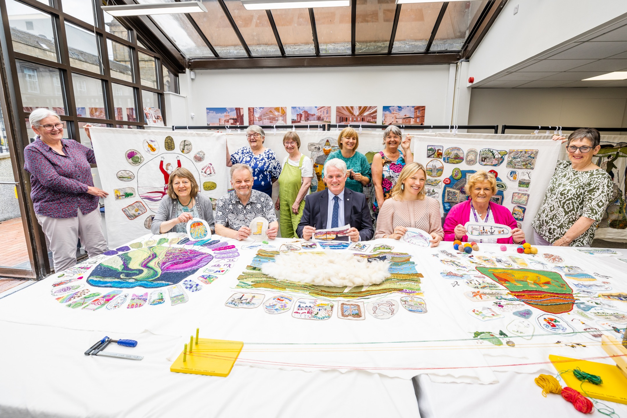 Tapestry panels handed over to design team High Life Highland