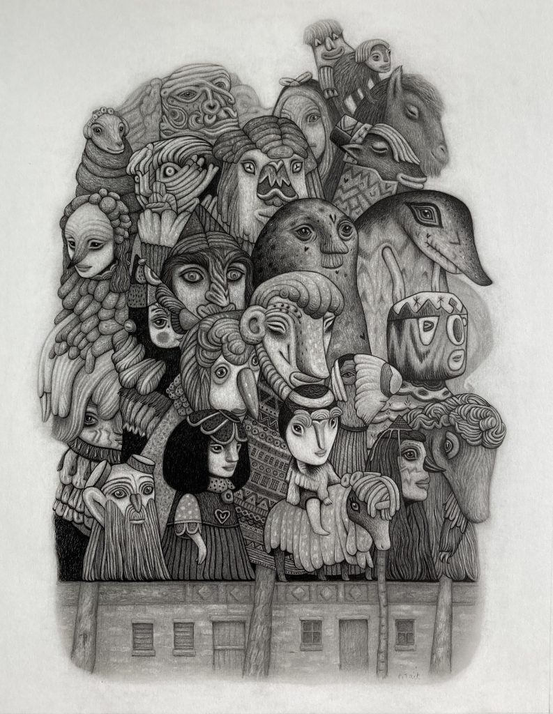 Pamela Tait, ‘The Birch Trees’ (pencil on paper)