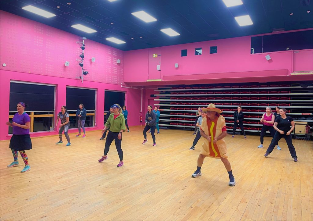 Zumba class in action