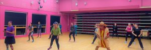 Zumba class in action