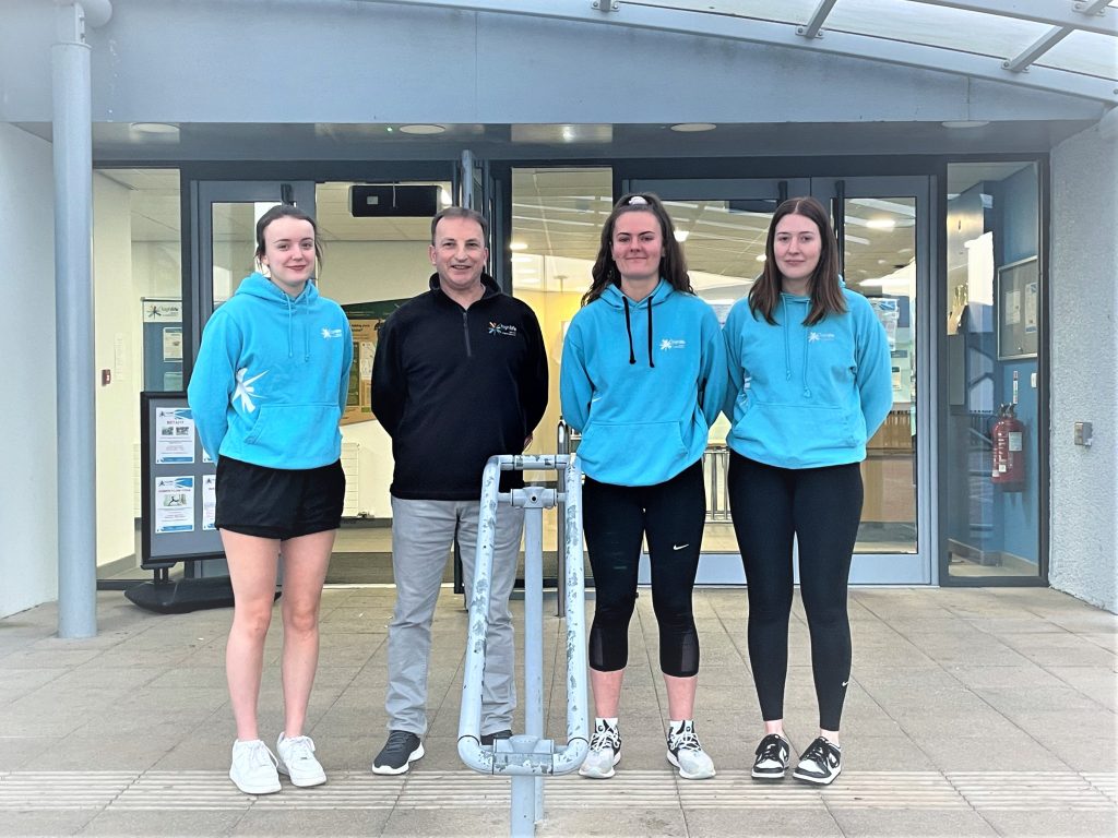 Molly Blackhall, Gary Davidson, Kira MacDonald, Teresa Macdonald (Lochaber Leisure Centre staff)