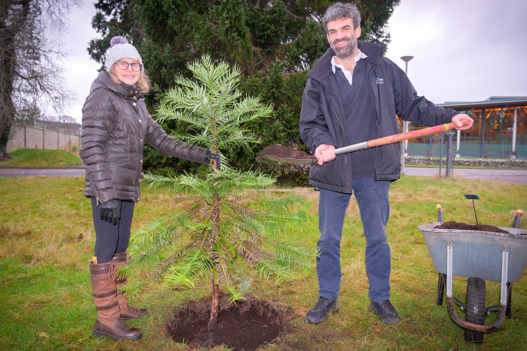 Provost for Inverness and Area, Cllr Glynis Campbell Sinclair and High Life Highland’s Inverness Botanic Gardens facilities manager Ewan Mackintosh.